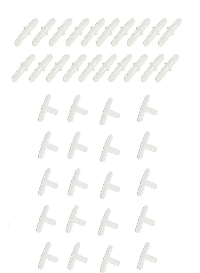 AQUANEAT Aquarium Airline Tubing Connector, Fish Tank Air Pump Connector, Plastic, 40Pcs - Image 1